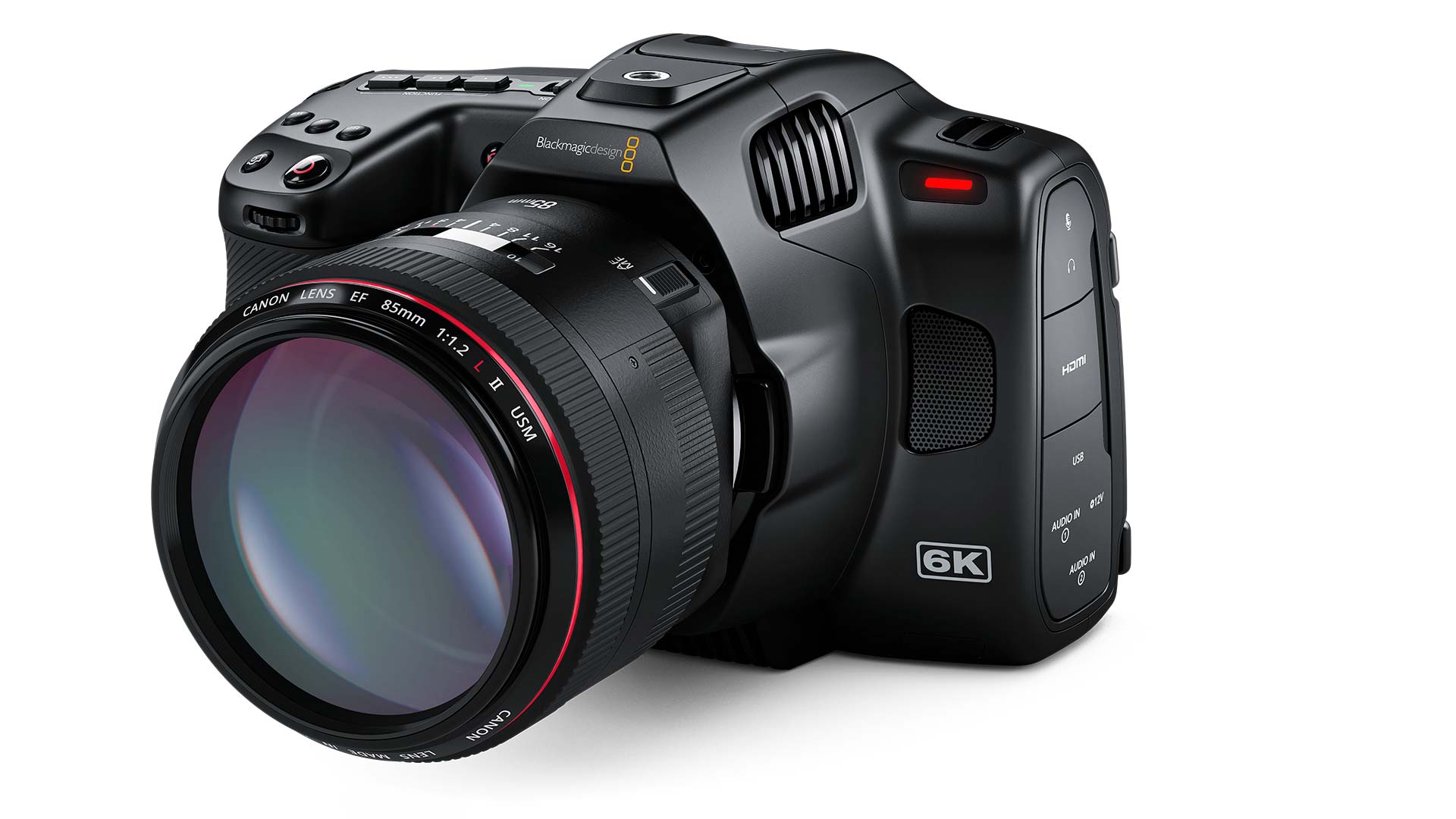 The Blackmagic Design Pocket Cinema Camera 6K Pro. Image: Blackmagic Design.