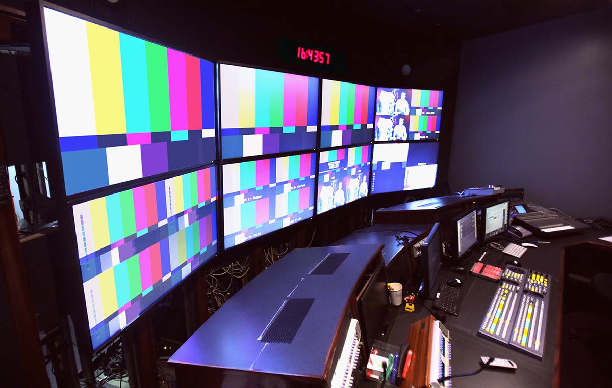 A television studio live production gallery. Image: Shutterstock.