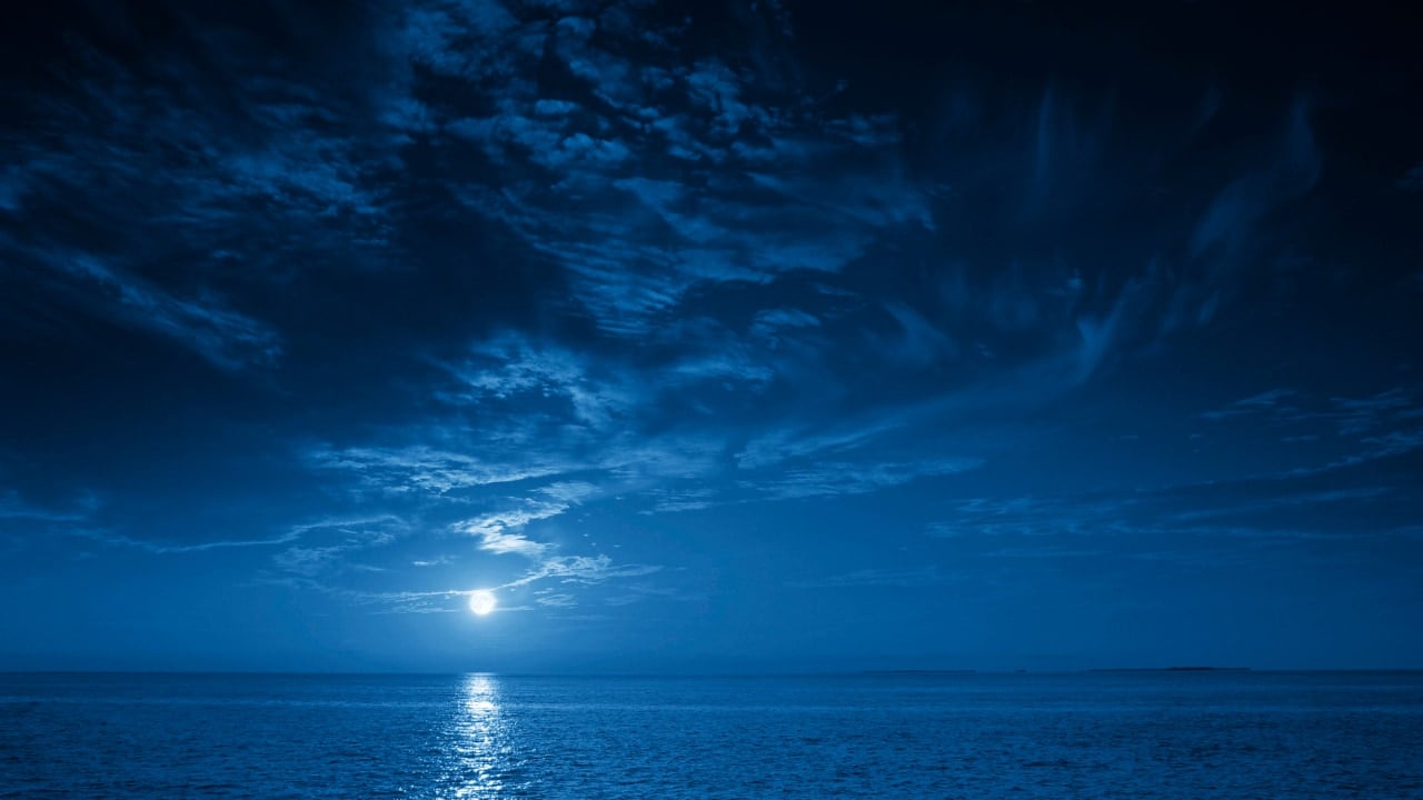 A reassuringly blue night: 