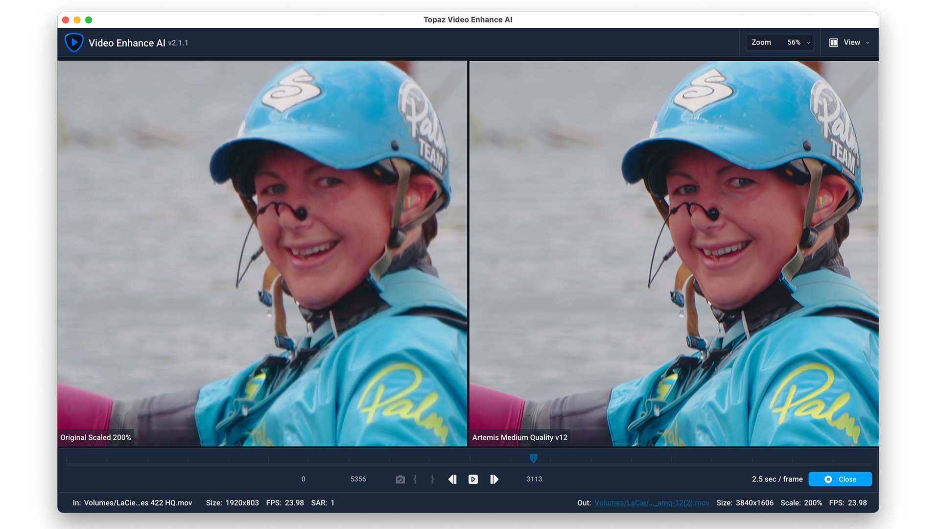 Topaz Video Enhance AI does an amazing job of upscaling.